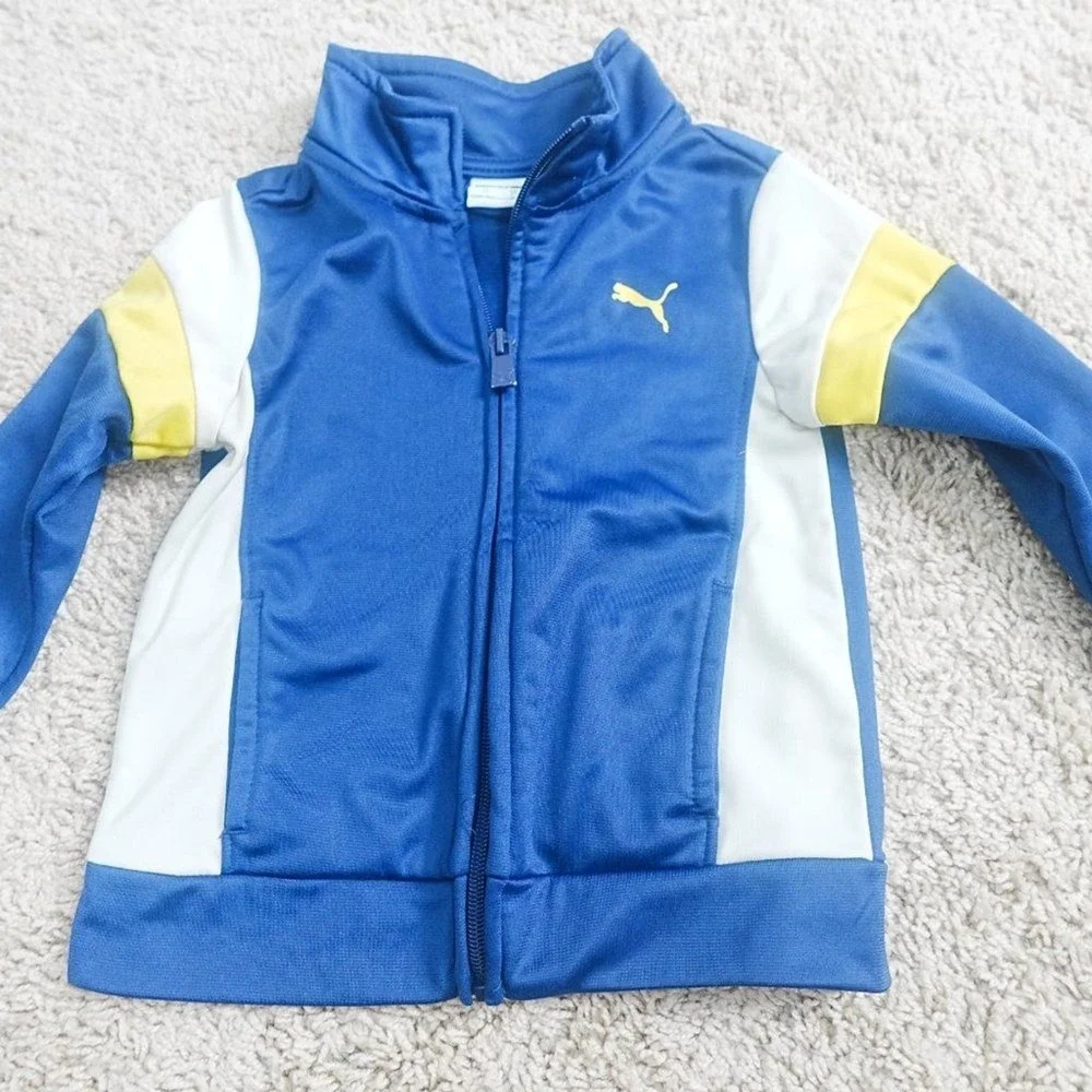 Puma Long Sleeve Athletic‎ Jacket Logo Blue Size 24 Months